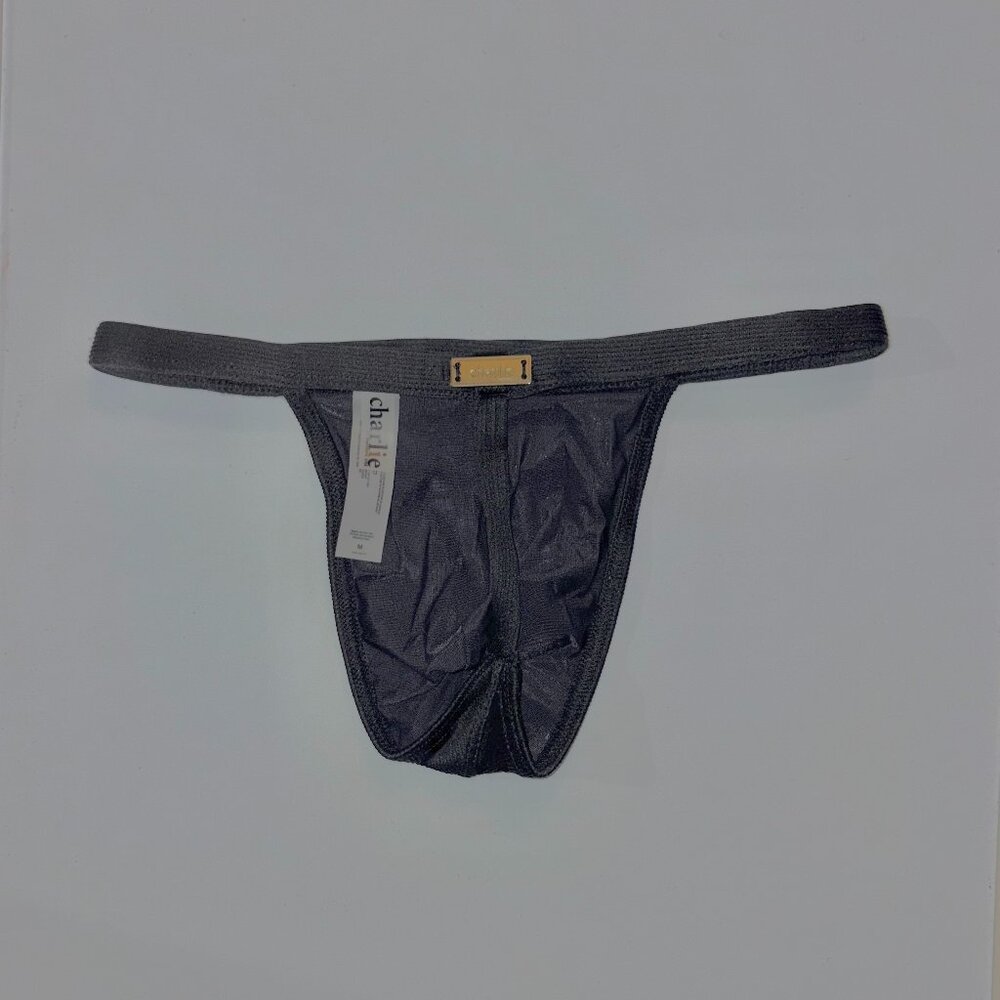 Charlie Swim Thong Gold Label - Black / Black - Picture 2 of 4